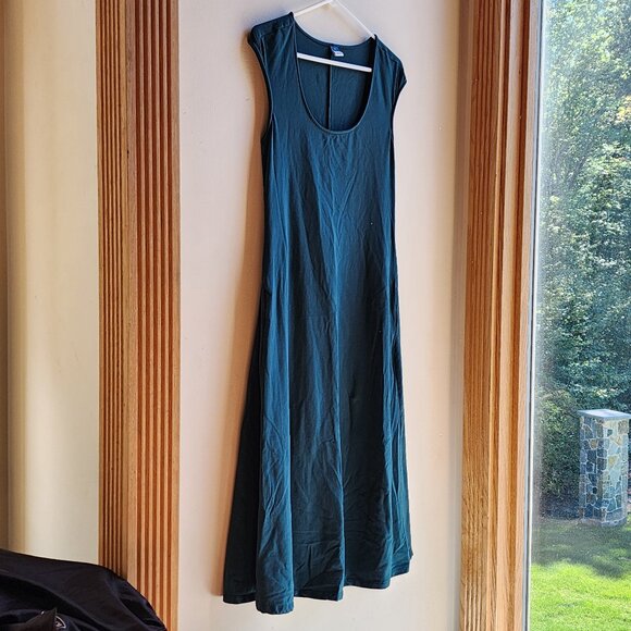 Old Navy Green/Teal Cap Sleeve Maxi Dress - Picture 3 of 14